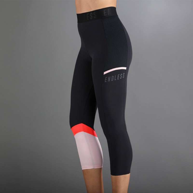 Endless Line Pocket 7/8 zwarte roos Leggings Endless Line Pocket 7/8 zwarte roos Leggings