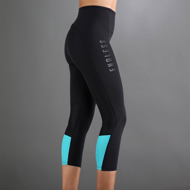 Endless Indy 7/8 zwart blauw Leggings Endless Indy 7/8 zwart blauw Leggings