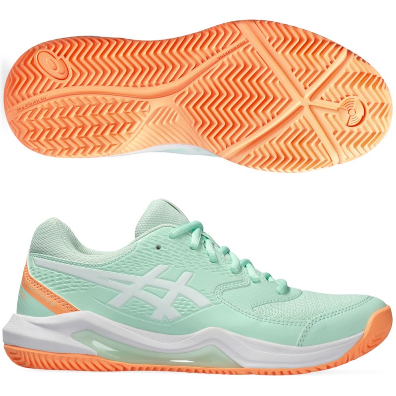 Asics Gel Dedicate 8 Padel mint tint white dames 2024 Asics Gel Dedicate 8 Padel mint tint white dames 2024