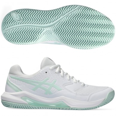 Asics Gel Dedicate 8 Clay white pale blue dames 2024