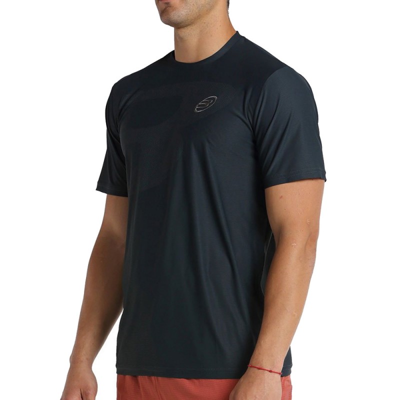 Bullpadel Unale glanzend zwart t-shirt Bullpadel Unale glanzend zwart t-shirt