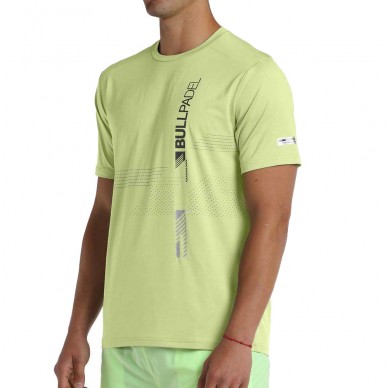 Bullpadel Adive fluor zwavelgeel t-shirt