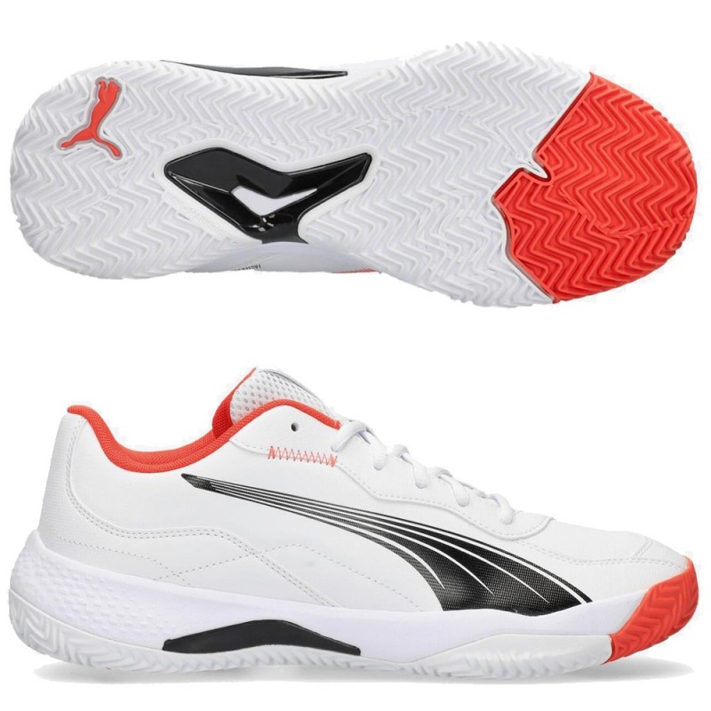 Puma NOVA Smash white black active red heren 2024