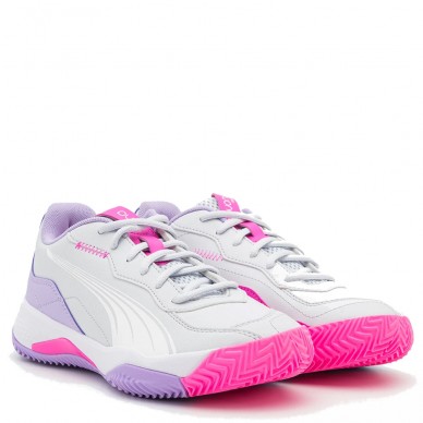 Puma NOVA Smash Wn's silver mist white vivid violet dames 2024