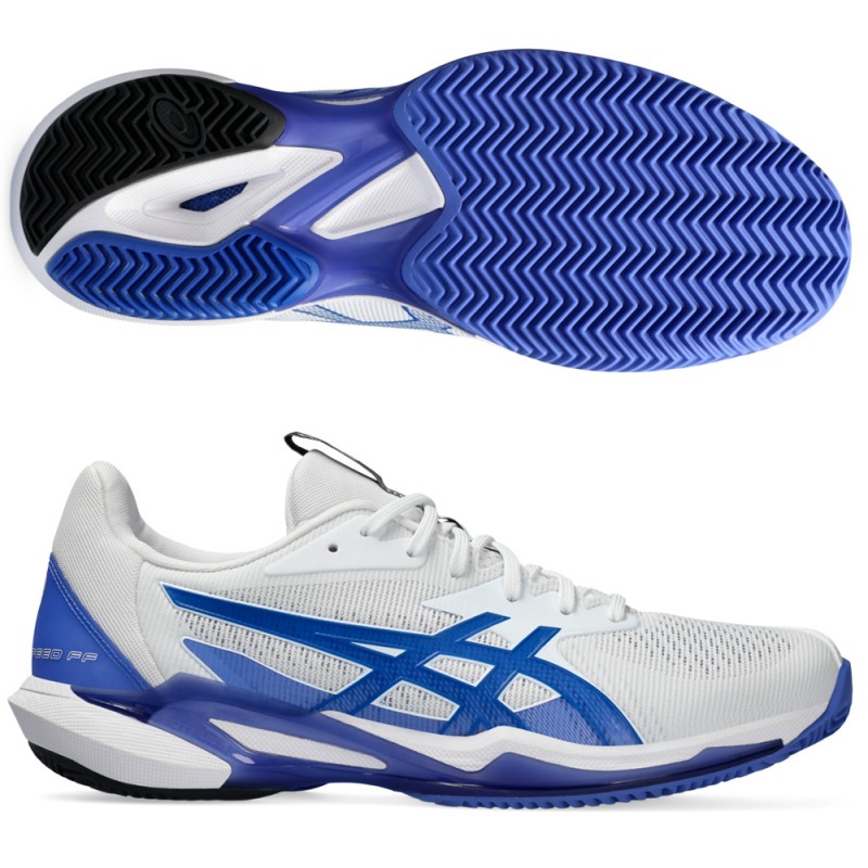 Asics Solution Speed FF 3 Clay white tuna blue heren 2024 Asics Solution Speed FF 3 Clay white tuna blue heren 2024