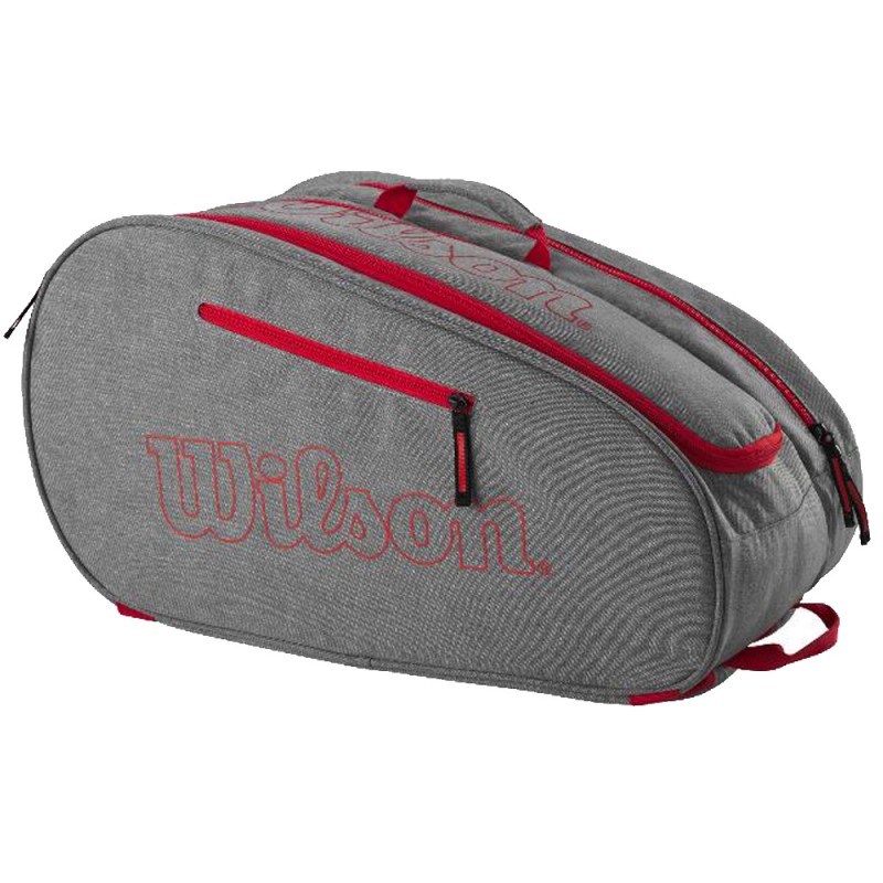 Wilson padeltas Team Padel Bag grijs rood glanzend 2024