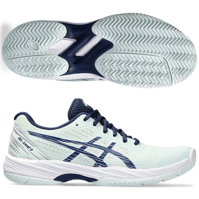 Asics Gel Game 9 Clay pale mint blue expanse dames 2024 Asics Gel Game 9 Clay pale mint blue expanse dames 2024