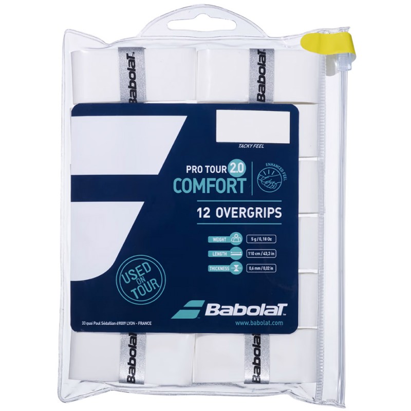 Babolat overgrips Pro Tour 2.0 x12 witte