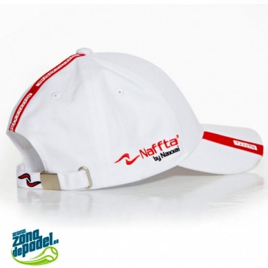 Gorra Naffta Blanca y roja