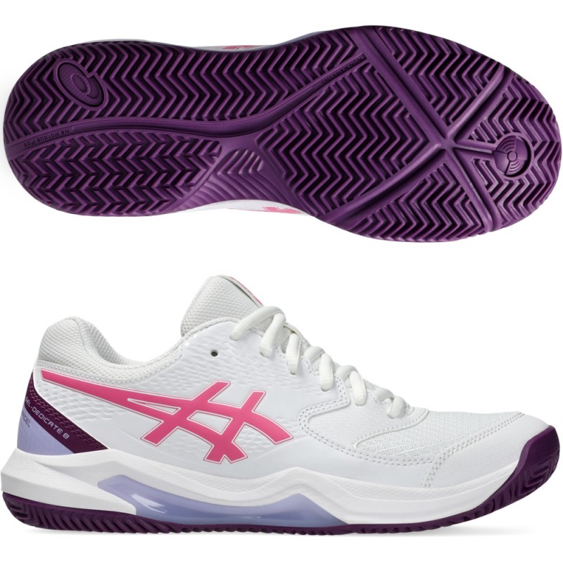 Asics Gel Dedicate 8 Padel white dragon fruit dames 2024 Asics Gel Dedicate 8 Padel white dragon fruit dames 2024
