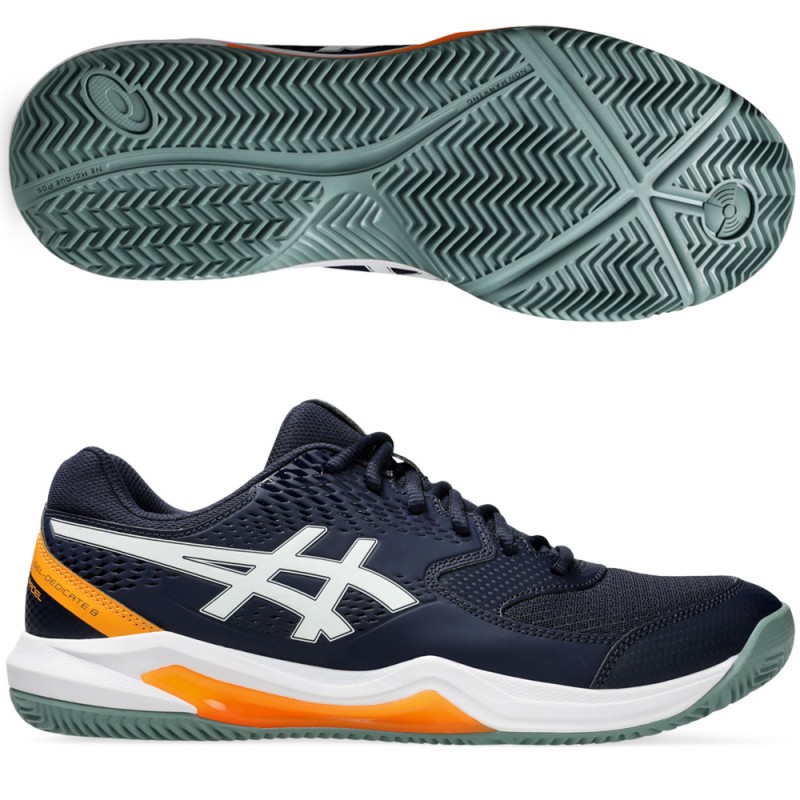 Asics Gel Dedicate 8 Padel midnight white heren 2024 Asics Gel Dedicate 8 Padel midnight white heren 2024
