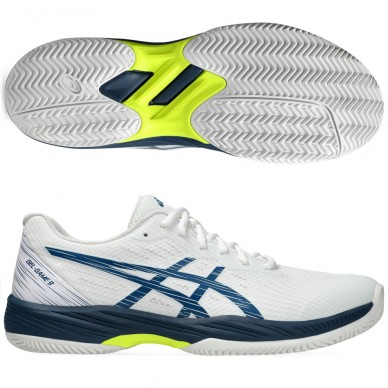 Asics Gel Game 9 Clay white mako blue heren 2024