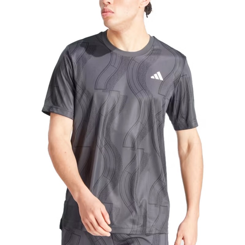 Adidas Club Graph carbon zwarte t-shirt Adidas Club Graph carbon zwarte t-shirt