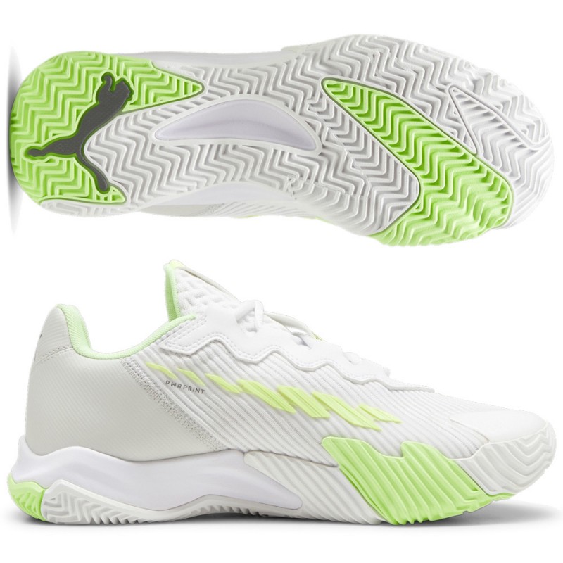 Puma Nova Elite witte lichtblauwe heren 2024 Puma Nova Elite witte lichtblauwe heren 2024