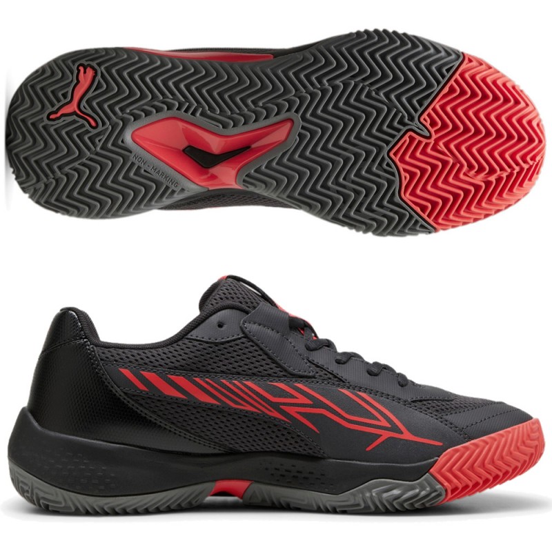 Puma Nova Court grijze actieve rode heren 2024 Puma Nova Court grijze actieve rode heren 2024