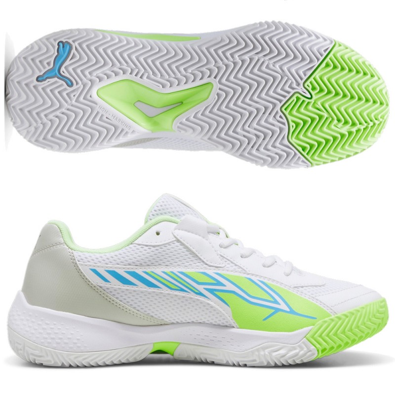 Puma Nova Court wit lichtblauwe heren 2024 Puma Nova Court wit lichtblauwe heren 2024
