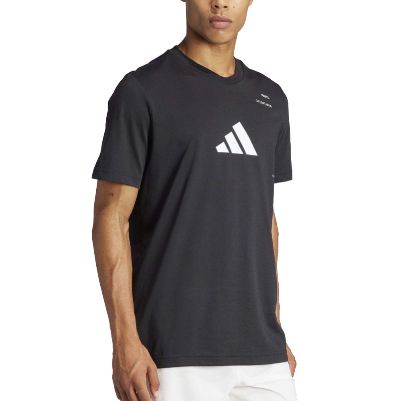 Adidas M Padel zwarte t-shirt Adidas M Padel zwarte t-shirt