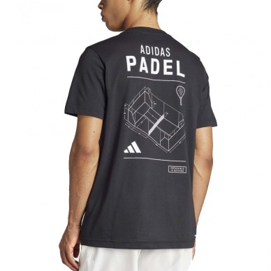 Adidas M Padel zwarte t-shirt