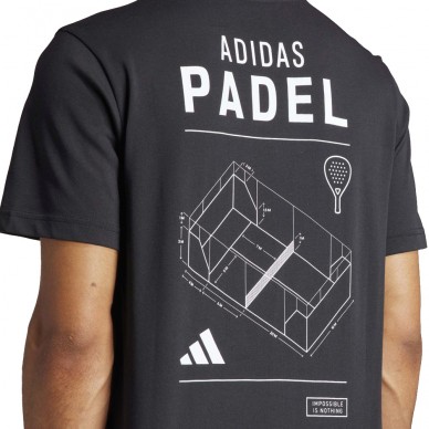 Adidas M Padel zwarte t-shirt