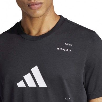 Adidas M Padel zwarte t-shirt