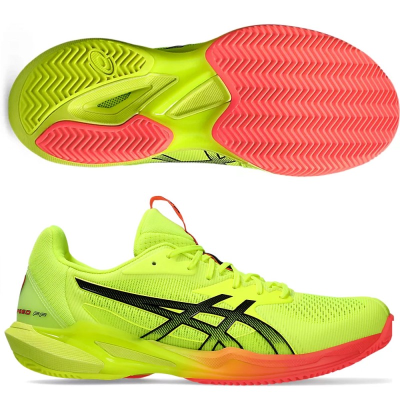 Asics Solution Speed FF 3 Clay Parijs veilig geel zwart heren 2024 Asics Solution Speed FF 3 Clay Parijs veilig geel zwart heren 2024