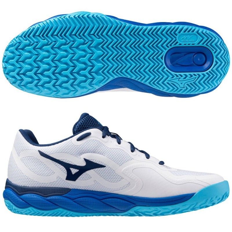 Mizuno Wave Enforce Court CC white estate blue heren 2024 Mizuno Wave Enforce Court CC white estate blue heren 2024