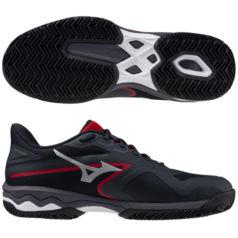Mizuno Wave Exceed Light Padel vulcan white salsa heren 2024 Mizuno Wave Exceed Light Padel vulcan white salsa heren 2024