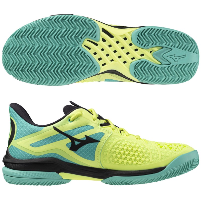 Mizuno Wave Exceed Tour 6 CC sunny lime black heren 2024 Mizuno Wave Exceed Tour 6 CC sunny lime black heren 2024