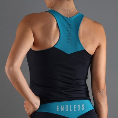 Endless Diamond zwarte petrol T-shirt