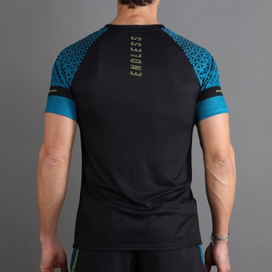 Endless Feisty Geo zwart olieachtig T-shirt