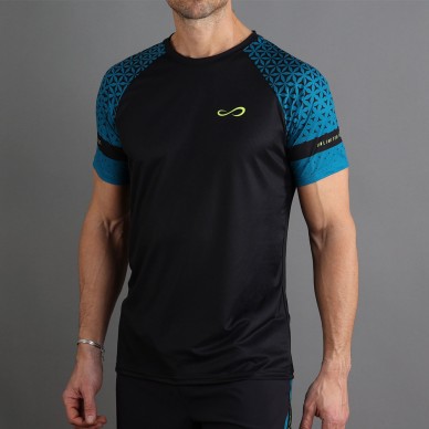 Endless Feisty Geo zwart olieachtig T-shirt