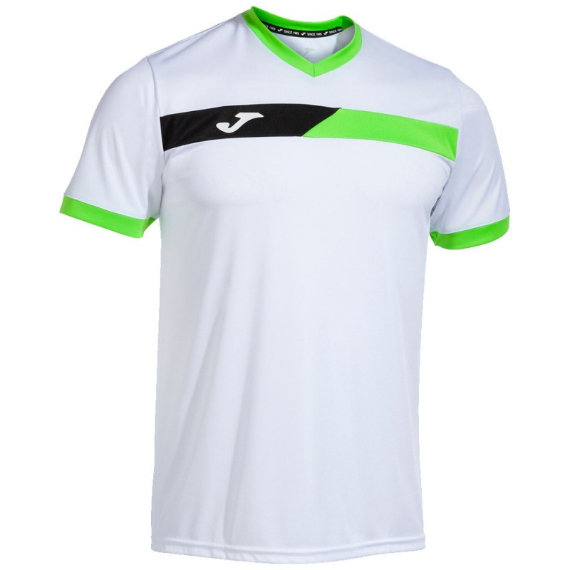 Joma Court wit groen fluor t-shirt Joma Court wit groen fluor t-shirt