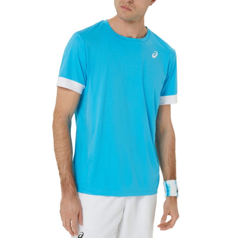 Asics Men Court SS Top blauw t-shirt Asics Men Court SS Top blauw t-shirt