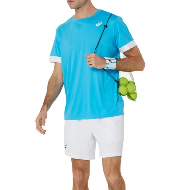 Asics Men Court SS Top blauw t-shirt