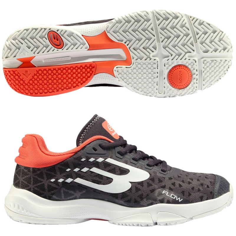 Bullpadel Flow 24I dark grey orange dames 2024 Bullpadel Flow 24I dark grey orange dames 2024