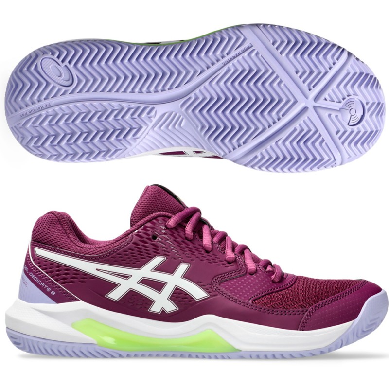 Asics Gel Dedicate 8 Padel deep mauve white dames 2024 Asics Gel Dedicate 8 Padel deep mauve white dames 2024