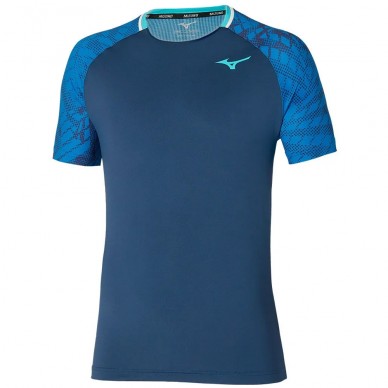 Mizuno Tennis Mugen Shadow Tee marineblauw T-shirt