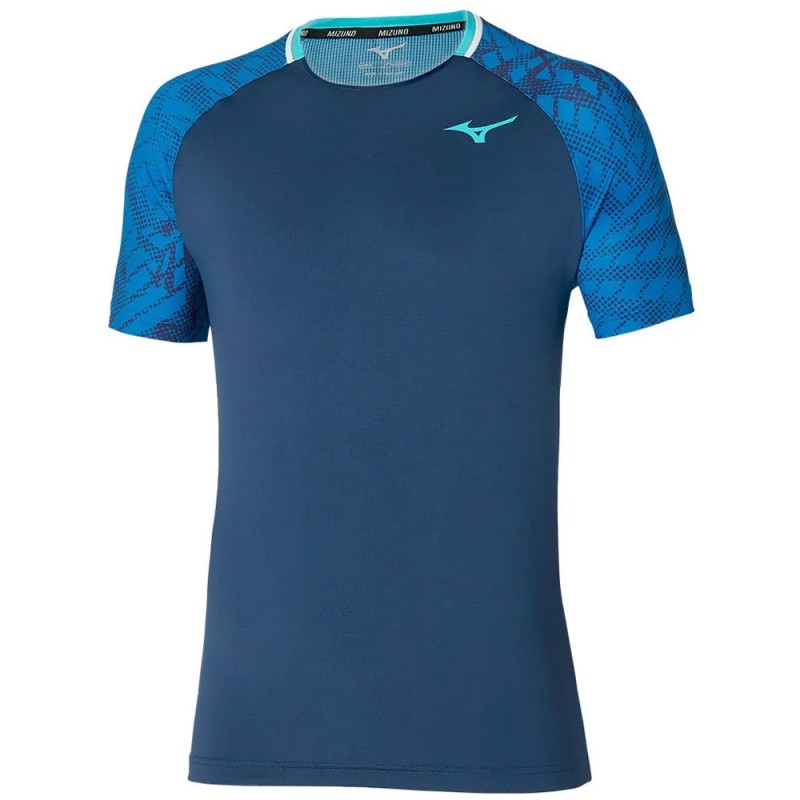Mizuno Tennis Mugen Shadow Tee marineblauw T-shirt