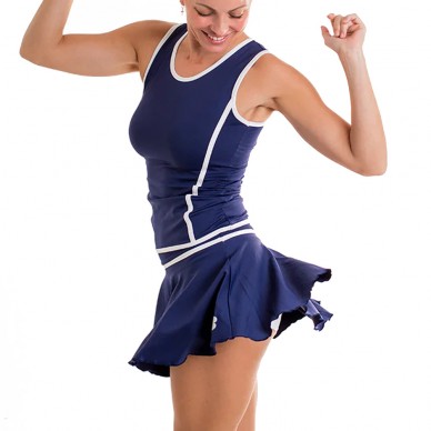 BB Court blauw witte rok