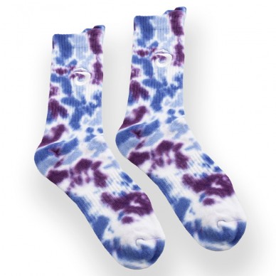 Lok sokken Tyedye blauwe