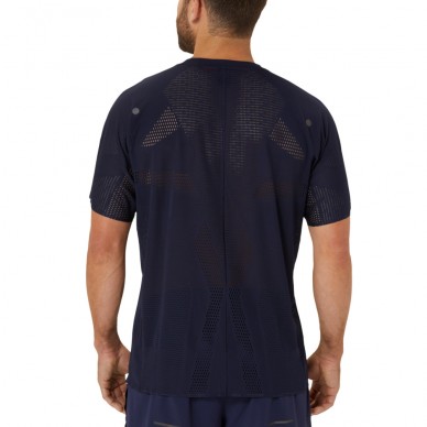 Asics Metarun SS Top marineblauwe T-shirt