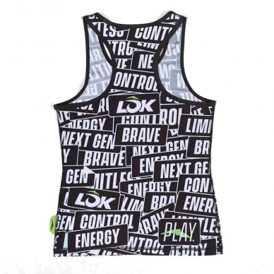 Lok Sticker Storm Tank zwarte T-shirt