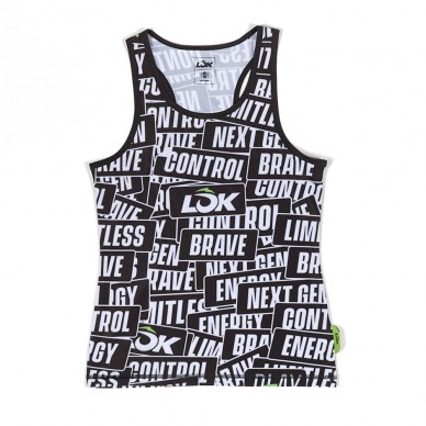 Lok Sticker Storm Tank zwarte T-shirt