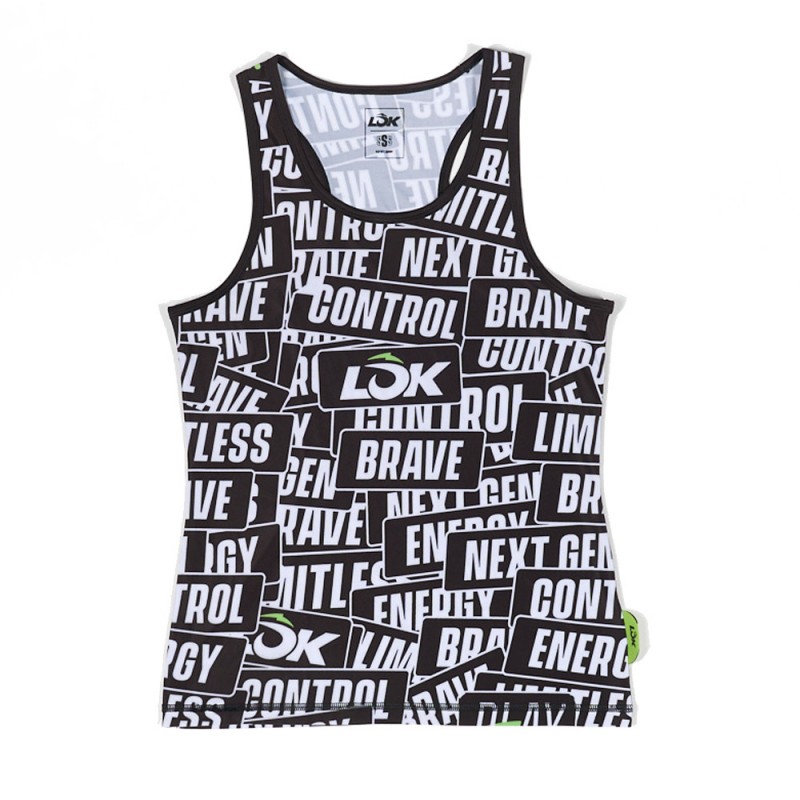 Lok Sticker Storm Tank zwarte T-shirt Lok Sticker Storm Tank zwarte T-shirt