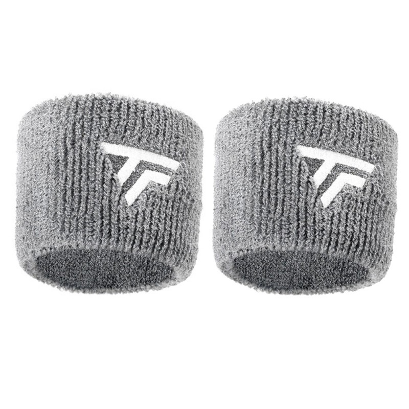 Tecnifibre polsbandjes x2 zilvergrijze Tecnifibre polsbandjes x2 zilvergrijze