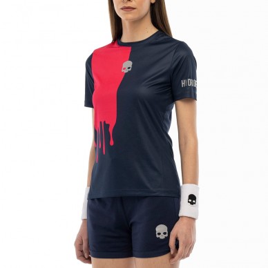 Hydrogen Drip Tech marineblauw fuchsia fluor T-shirt