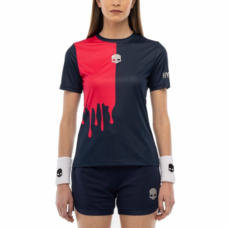 Hydrogen Drip Tech marineblauw fuchsia fluor T-shirt