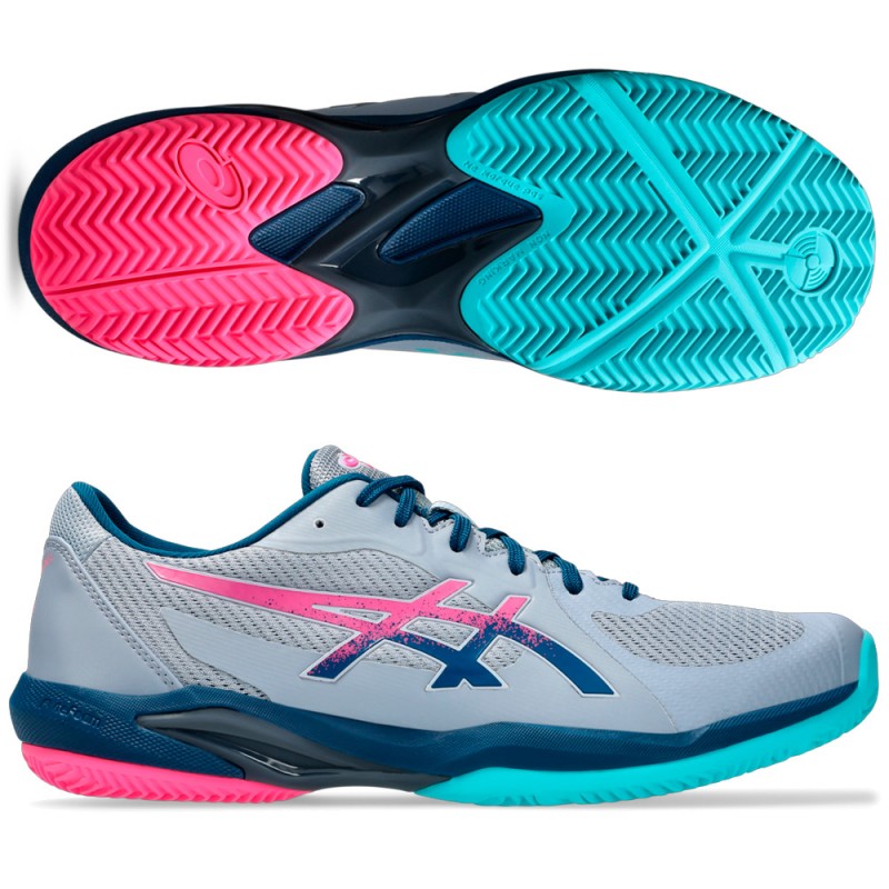 Asics Solution Swift FF 2 Padel grey mako blue heren 2025 Asics Solution Swift FF 2 Padel grey mako blue heren 2025