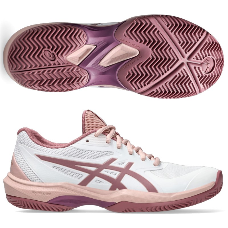 Asics Game FF Padel white purple oxide dames 2025 Asics Game FF Padel white purple oxide dames 2025