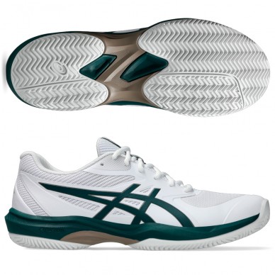 Asics Game FF Clay white saxon green heren 2025